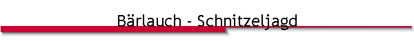 B�rlauch - Schnitzeljagd