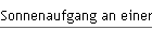 Sonnenaufgang an einem Altweibersommertag